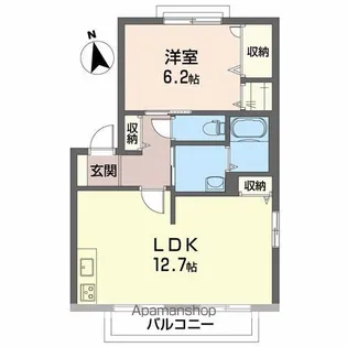 シャーメゾン東垣生 B棟【2階】の間取り