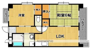 ハイグレイド公園南【201号室】の間取り