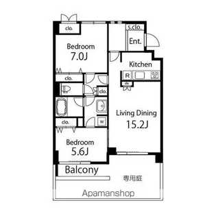 ガーデン杉並方南【1階】の間取り