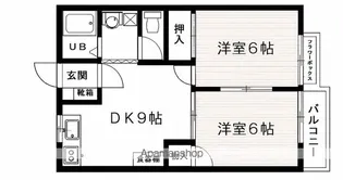 ビューパレーD棟【101号室】の間取り