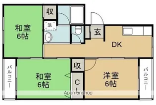 オークフィールド新浜【3階】の間取り