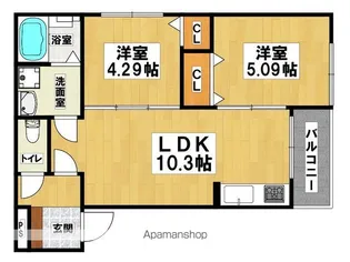 ヴェルメゾン堺北条町【2階】の間取り