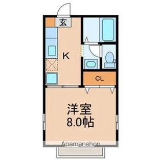 キャトル セゾン【1階】の間取り