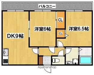 大阪府大阪市住吉区帝塚山中4丁目【アパート】の間取り