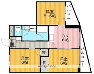 シャンティー豊中【4階】の間取り