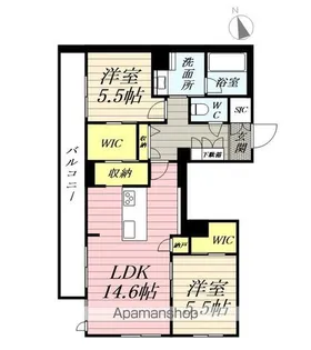サンシャインSTN【3階】の間取り