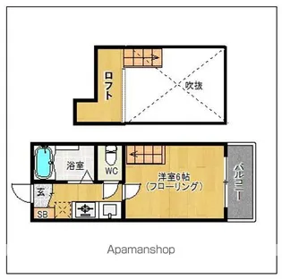 ピュア唐原弐番館【2階】の間取り