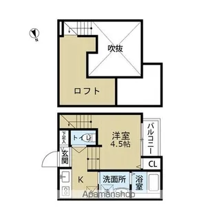 PLUMERIE箱崎【1階】の間取り