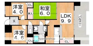 平野元町 日興マンション【10階】の間取り