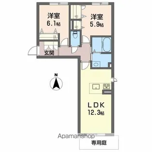 SHANTI MALA【1階】の間取り