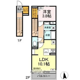 CASTLE HILLS Y【2階】の間取り