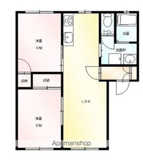 フォンティーヌオコノギ【203号室】の間取り