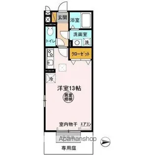 キャンパス・プランドール【1階】の間取り