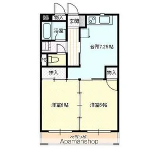 リバーサイド山岸【301号室】の間取り