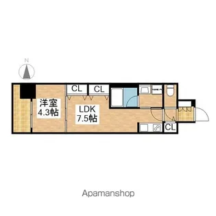 プレサンスレイズ桜山EAST【5階】の間取り