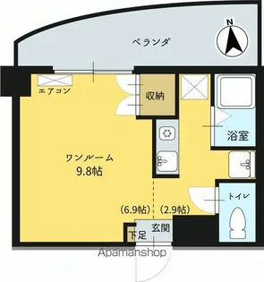 ヴァンベール小川【4階】の間取り