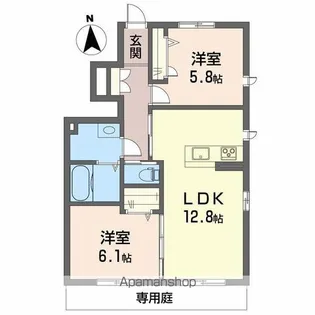 プロヌーブ市坪【1階】の間取り