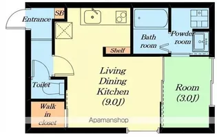 Nalu【201号室】の間取り