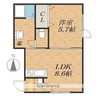 クレスト③【1階】の間取り