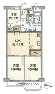 フドウ三軒茶屋ハイツ【7階】の間取り