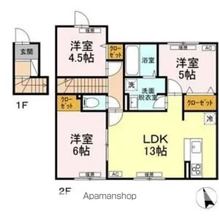 FIRST SKY B【2階】の間取り