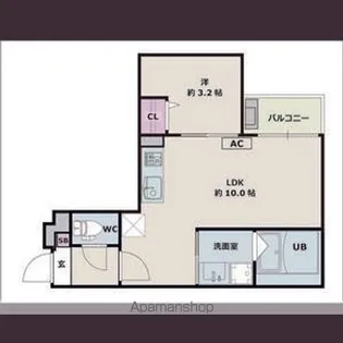 JACK KOMOTOHOMMACHIⅡ【1階】の間取り