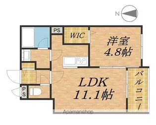 IXVI【1階】の間取り