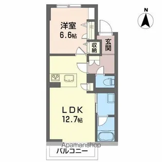 シャーメゾン麓山【2階】の間取り