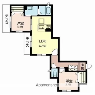 ガーネフリューゲルやじえもん【103号室】の間取り