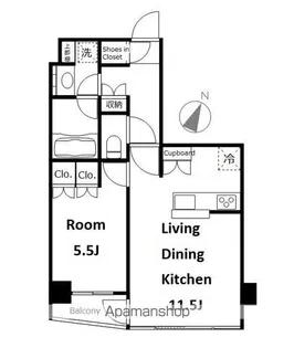 サンウッド中目黒フラッツ【1002号室】の間取り