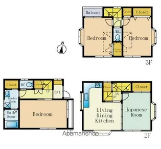 東京都江戸川区本一色3丁目【一戸建】の間取り