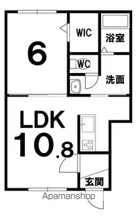 ももはうす【1-B号室】の間取り