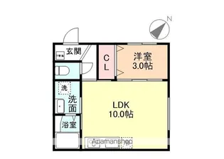 LUNA江尻Ⅱ【205号室】の間取り