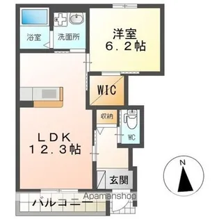 (仮称)神栖市大野原アパート【106号室】の間取り