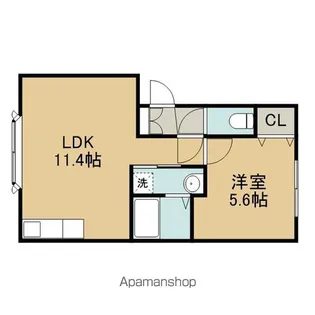 レインボーハウス優Ⅵ【203号室】の間取り