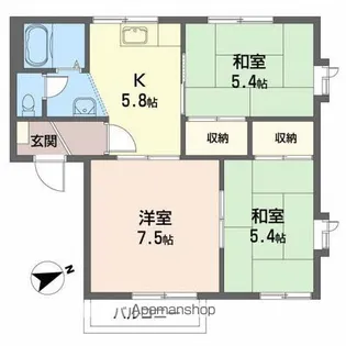 グリーンヒルズCHIDA−C【2階】の間取り