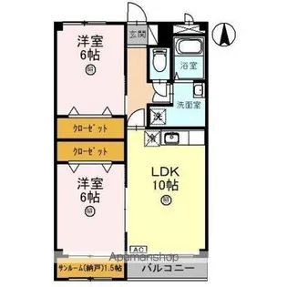 フローラSATI【2階】の間取り