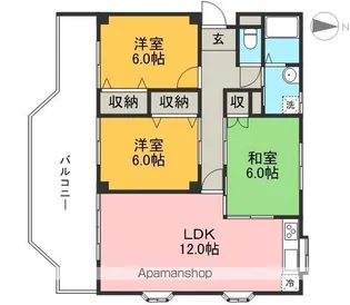 ロイヤルハウス比島B【3階】の間取り