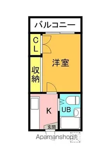 いろどりハイツ【105号室】の間取り