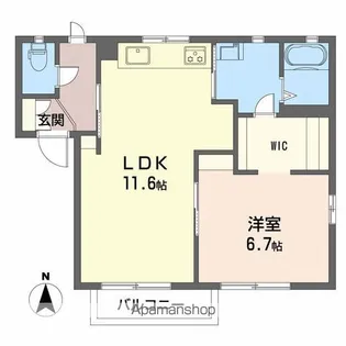 アヴェニールあい【B202号室】の間取り