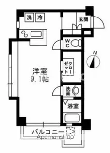 レジディア代々木Ⅱ(旧トライアングル代々木)【3階】の間取り
