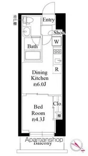 グランパセオ銀座築地【7階】の間取り