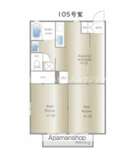 ルミエールEAST C【1階】の間取り
