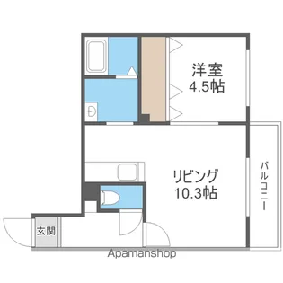 リヴェルテ栄通【1階】の間取り