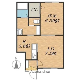 ABODE足寄【2階】の間取り