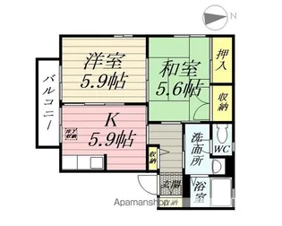 エメロードB【1階】の間取り