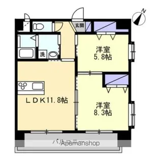 ミモザヒルズ錦町(旧メゾンドール錦町2)【5階】の間取り