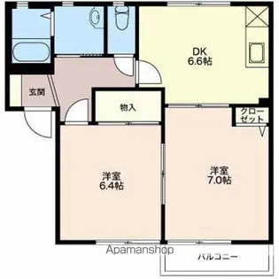 サンハイムヤマト1【2階】の間取り