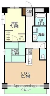 猪高ハイツ【4階】の間取り