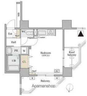 コラム神泉【3階】の間取り